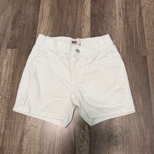 SO Girls White Denim Shorts , Size 7